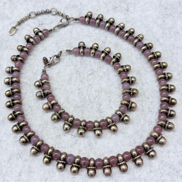 Scooter Paris Jewelry - SCOOTER PARIS - Vintage Stamped Choker & Bracelet Set